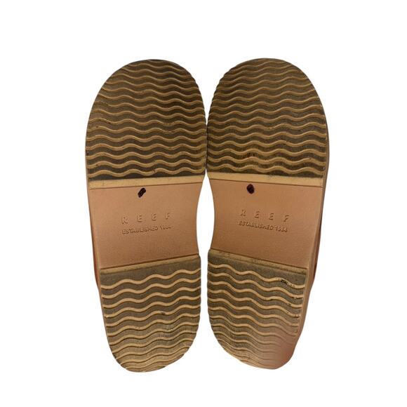 Reef Vista Skye Women's Walnut Suede Leather Platform Clog Size 10 Comfy Boho - Picture 12 of 12